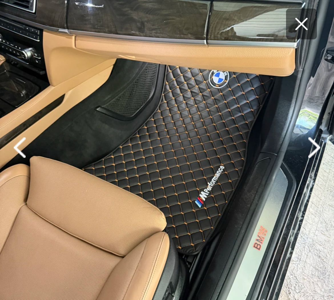 For BMW M5 Leder Fußmatten Maßgeschneidert