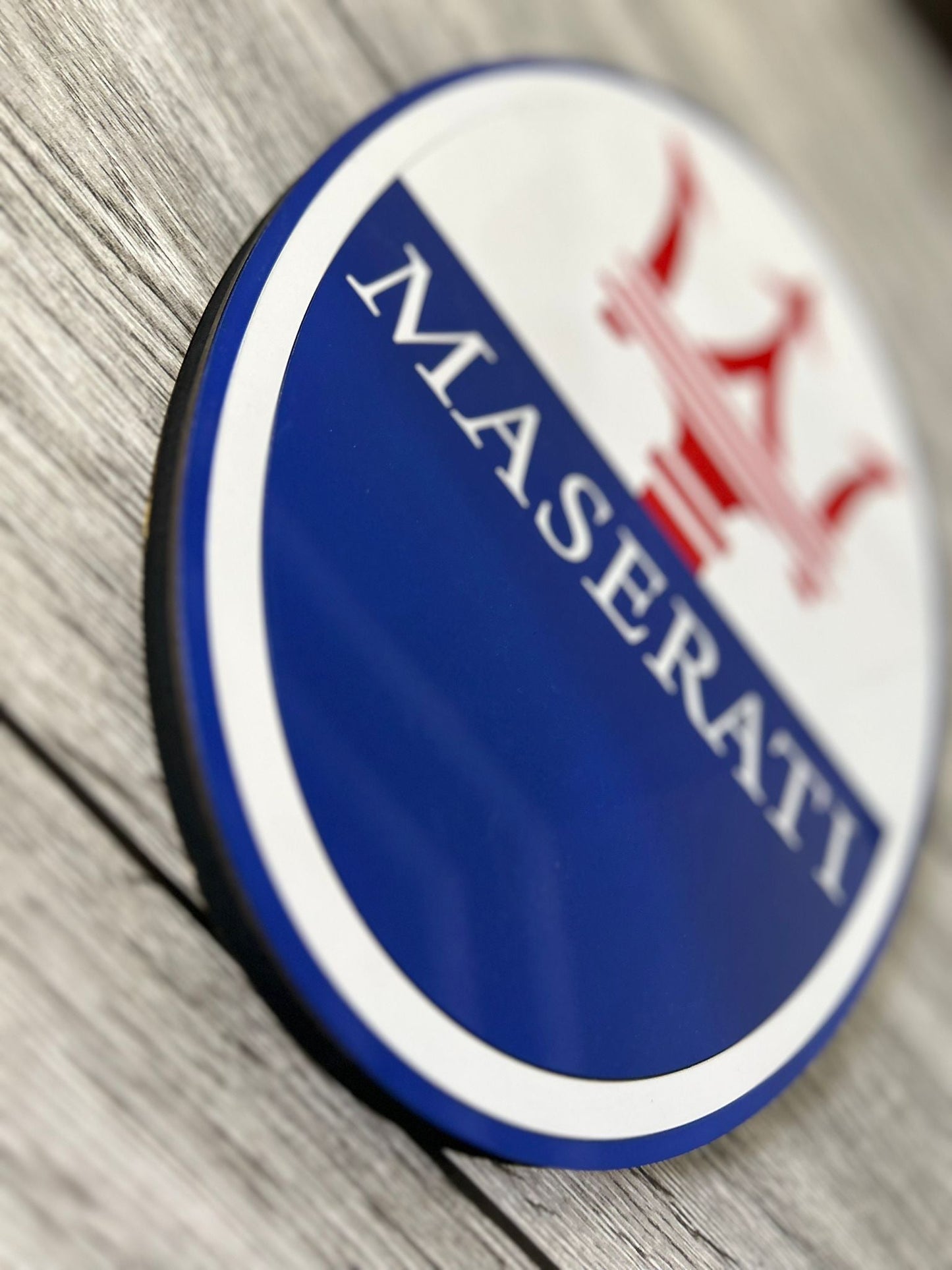 Maserati Logo Wandschild für die Garage Deko Wandkunst