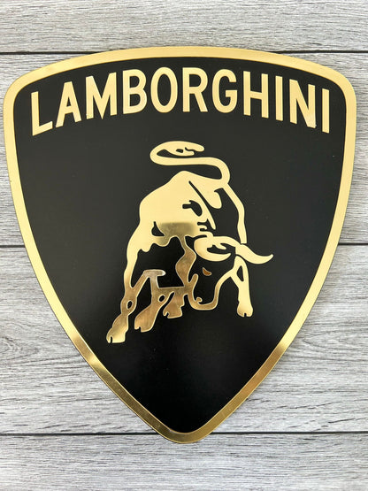 Lamborghini Logo Wandschild für die Garage Deko Wandkunst