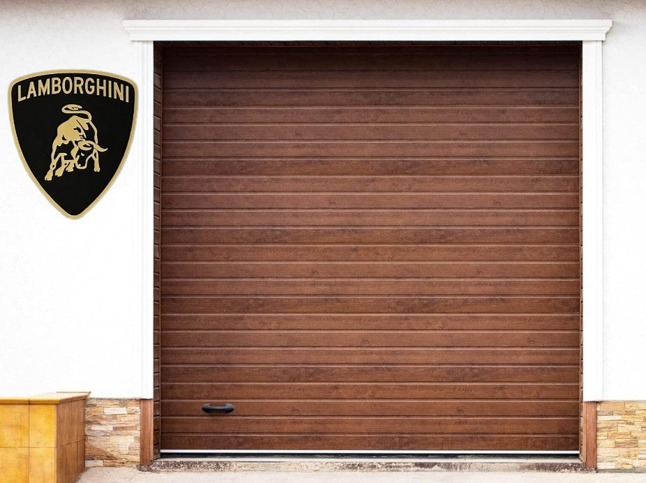 Lamborghini Logo Wandschild für die Garage Deko Wandkunst