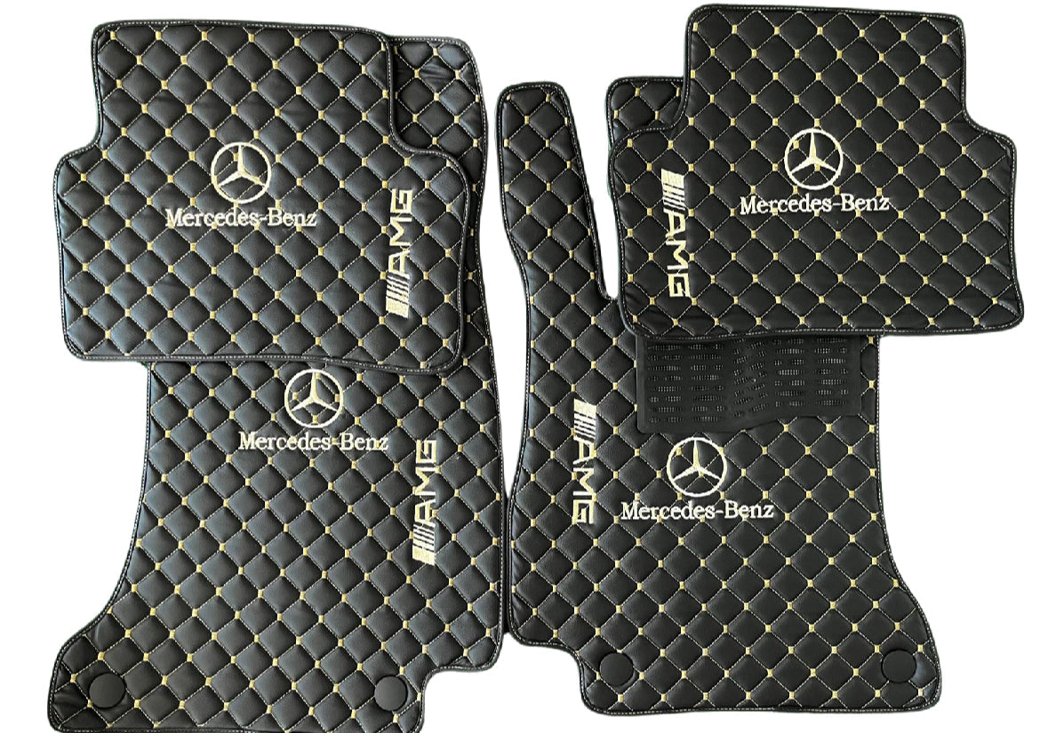 Mercedes Benz AMG Leder fußmatten für alle Modelle Maßgeschneidert