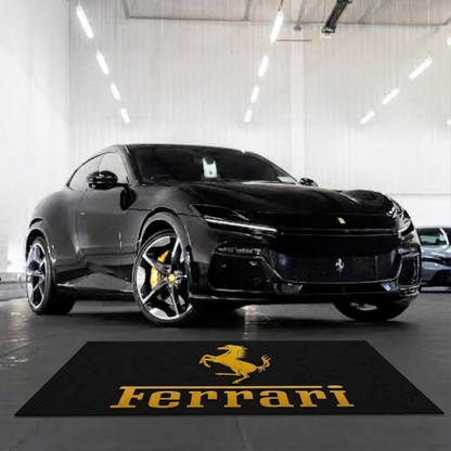 Ferrari Garagen Teppich 150x220 cm Luxus Auto Teppich Garage Wohnzimmer Showroom Rug