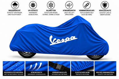 Vespa Motorrad Outdoor Schutzabdeckung Regen-, Sonne- & Staubschutz