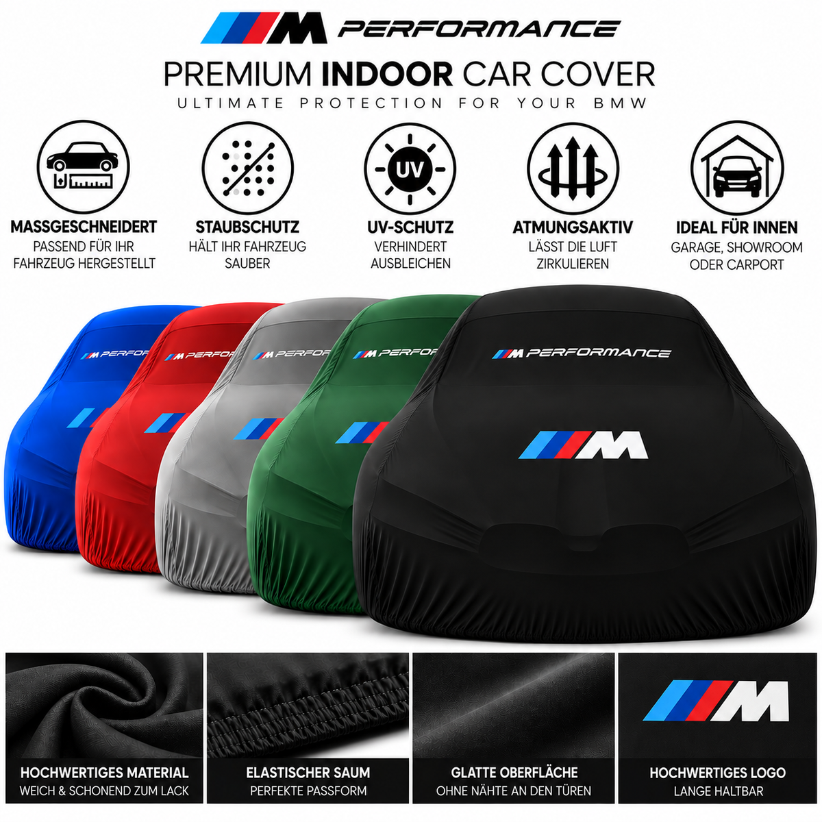 BMW M Performance Autoabdeckung Indoor & Maßgeschneidert für alle Modelle