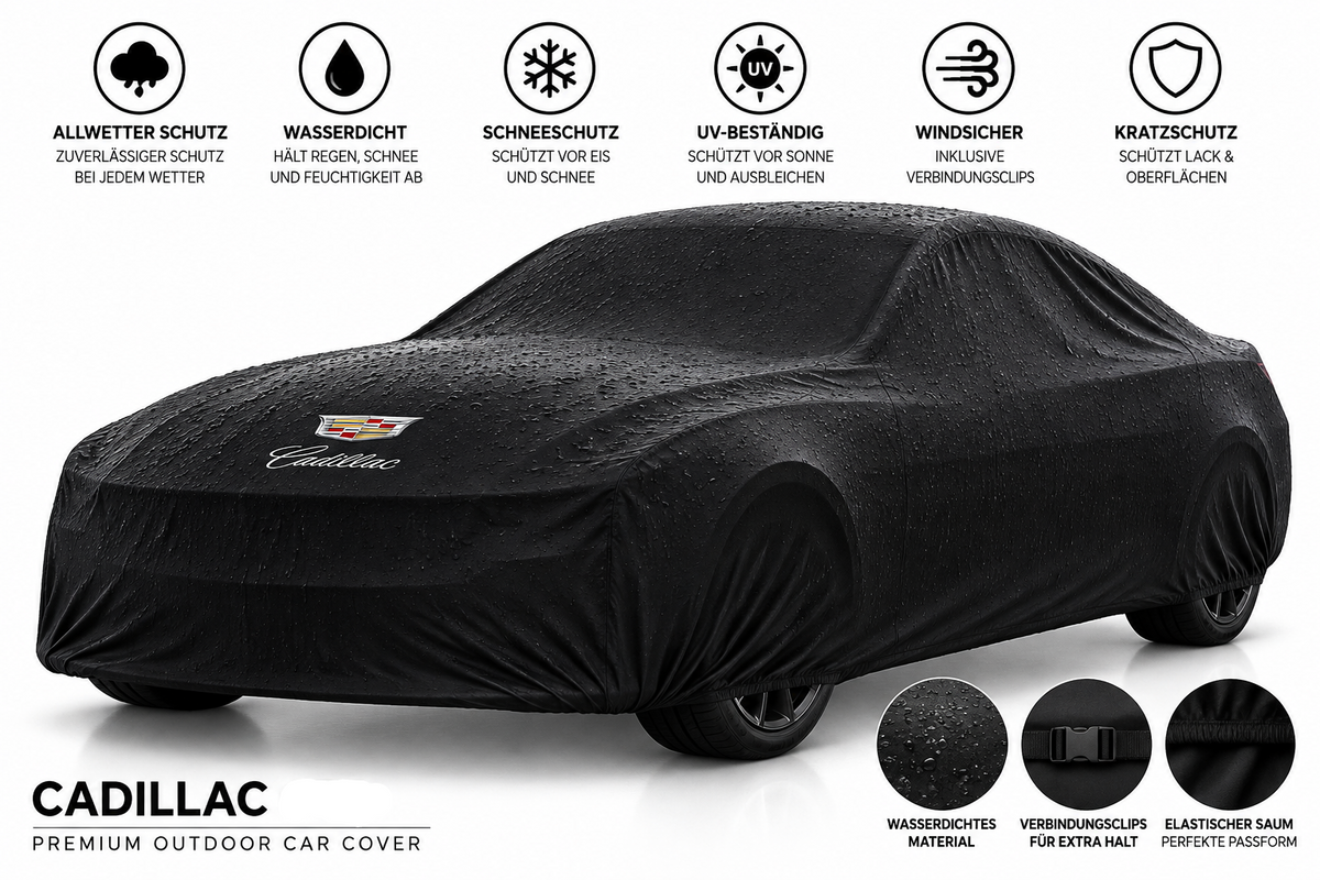 Cadillac Autoabdeckung – Wasserdicht & Maßgeschneidert für alle Modelle