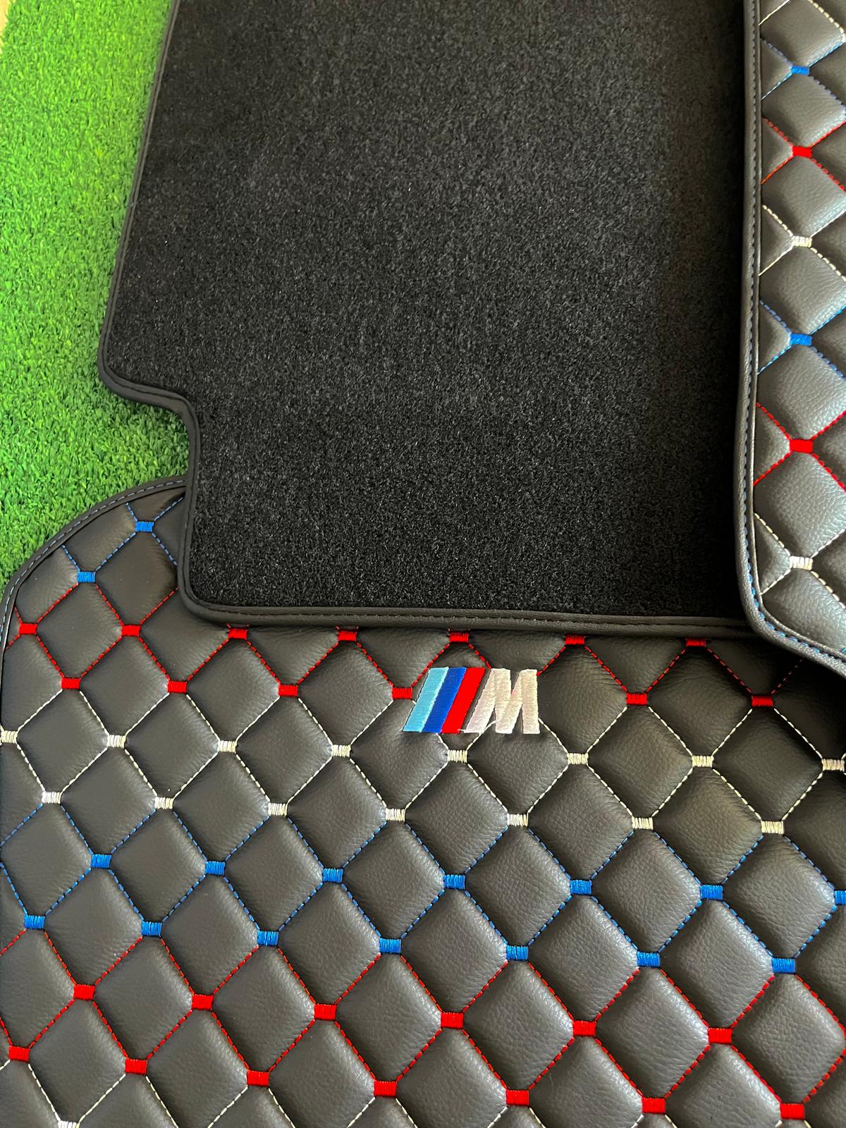 For BMW M3 Leder Fußmatten Maßgeschneidert