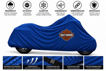 Harley Davidson Motorrad Outdoor Schutzabdeckung Regen-, Sonne- & Staubschutz