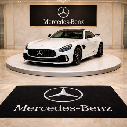 Mercedes Benz Garagen Teppich 150x220 cm Luxus Auto Teppich Garage Wohnzimmer Showroom Rug