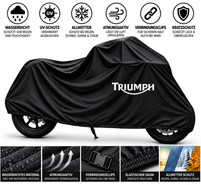 Triumph Motorrad Outdoor Schutzabdeckung Regen-, Sonne- & Staubschutz