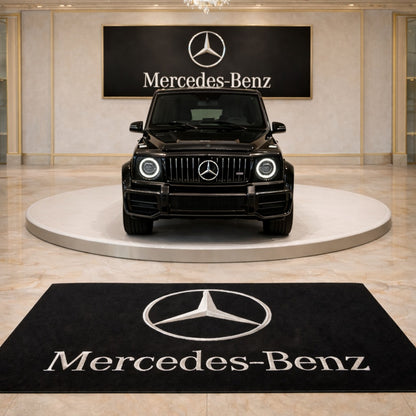 Mercedes Benz Garagen Teppich 150x220 cm Luxus Auto Teppich Garage Wohnzimmer Showroom Rug