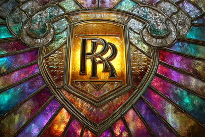 Rolls-Royce Bild aus Glas 50x50 cm mit SCHWARZEM RAHMEN