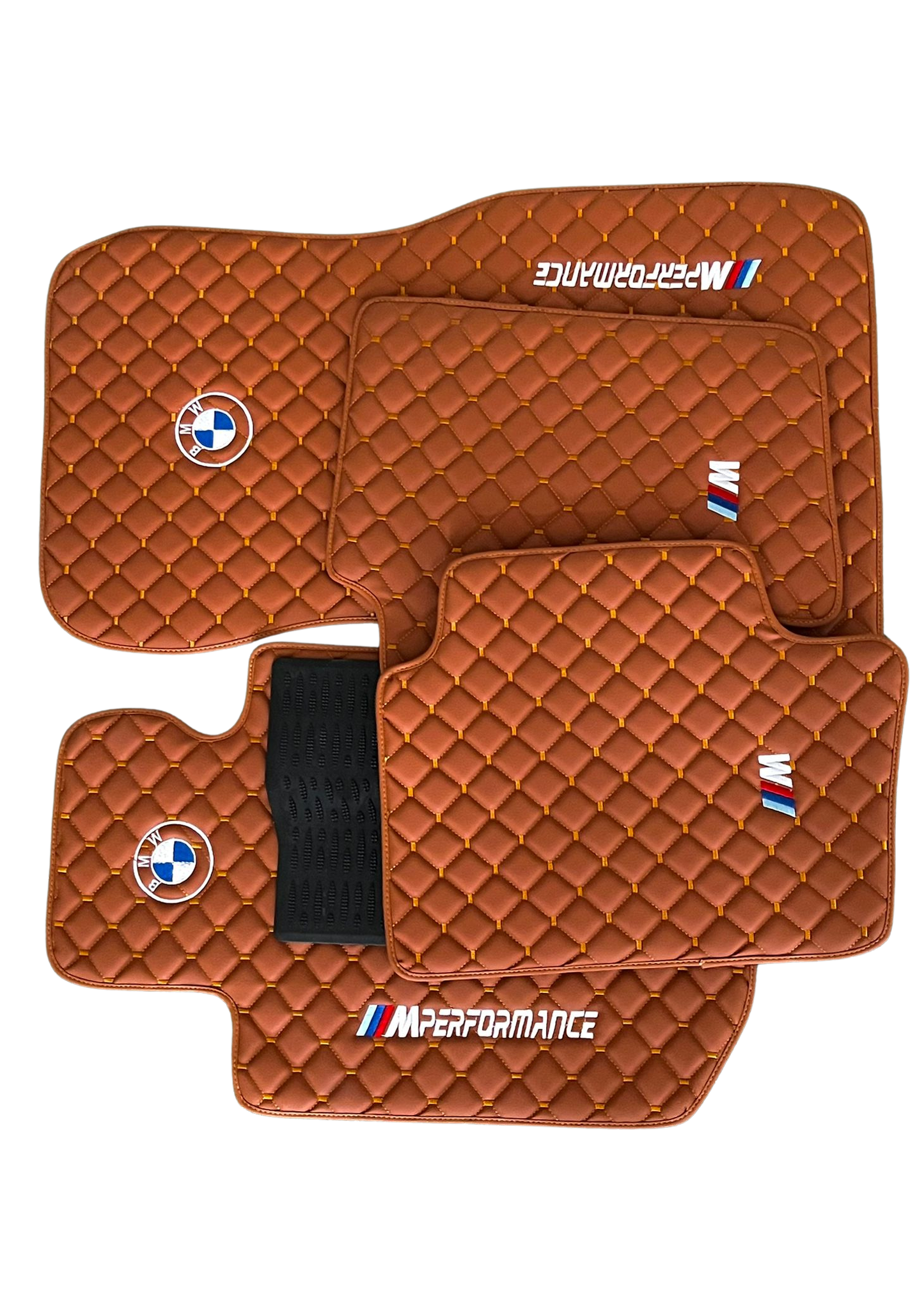 For BMW M Performance Leder Fußmatten Maßgeschneidert