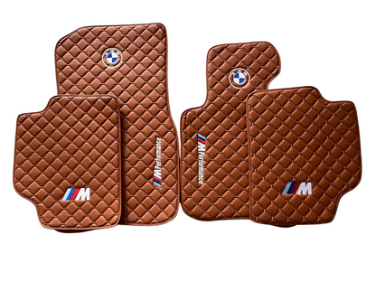 For BMW M Performance Leder Fußmatten Maßgeschneidert