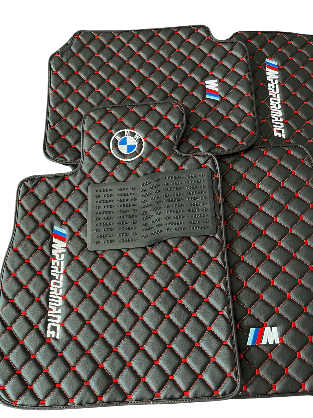 For BMW M Performance Leder Fußmatten Maßgeschneidert