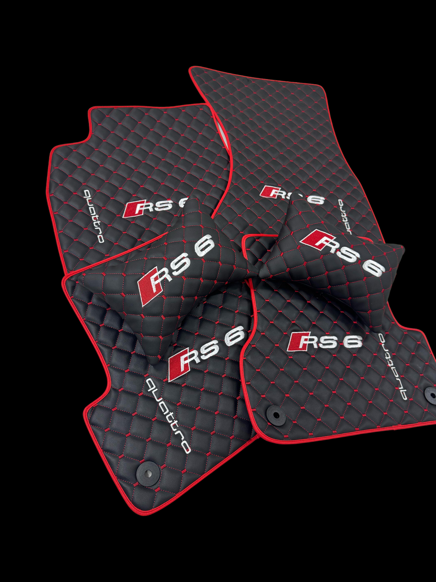 RS6 Leder Fußmatten Set