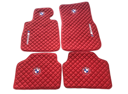 For BMW M Performance Leder Fußmatten Maßgeschneidert