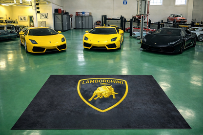 Lamborghini Garagen Teppich 150x220 cm Luxus Auto Teppich Garage Wohnzimmer Showroom Rug