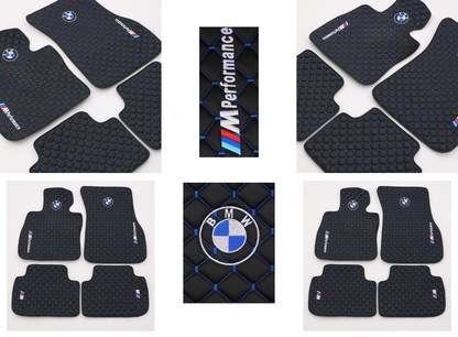 For BMW M Performance Leder Fußmatten Maßgeschneidert