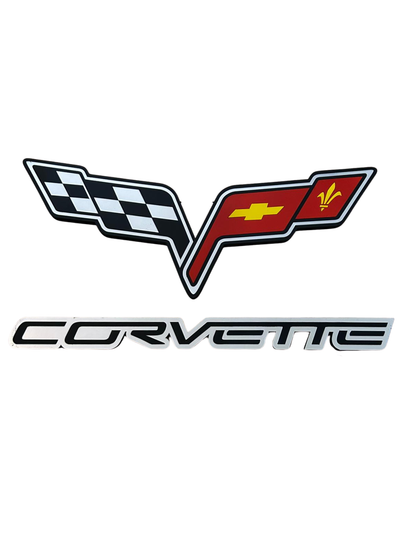 Corvette Logo Wandschild für die Garage Deko Wandkunst