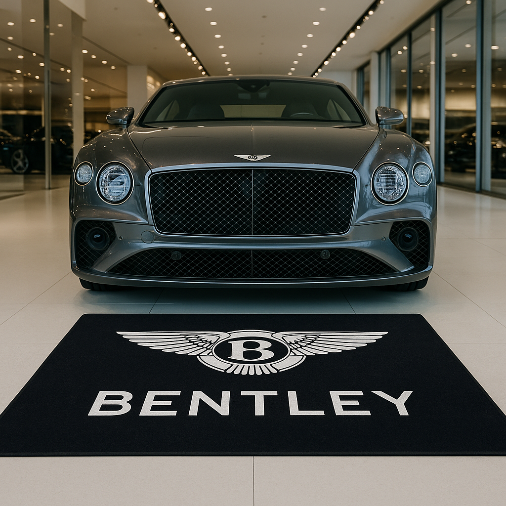 Bentley Garagen Teppich 150x220 cm Luxus Auto Teppich Garage Wohnzimmer Showroom Rug