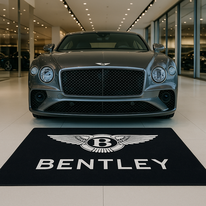 Bentley Garagen Teppich 150x220 cm Luxus Auto Teppich Garage Wohnzimmer Showroom Rug