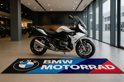 BMW Motorrad Teppich 75x220 cm Garage Teppich Motorrad Display Rug Werkstatt Dekor