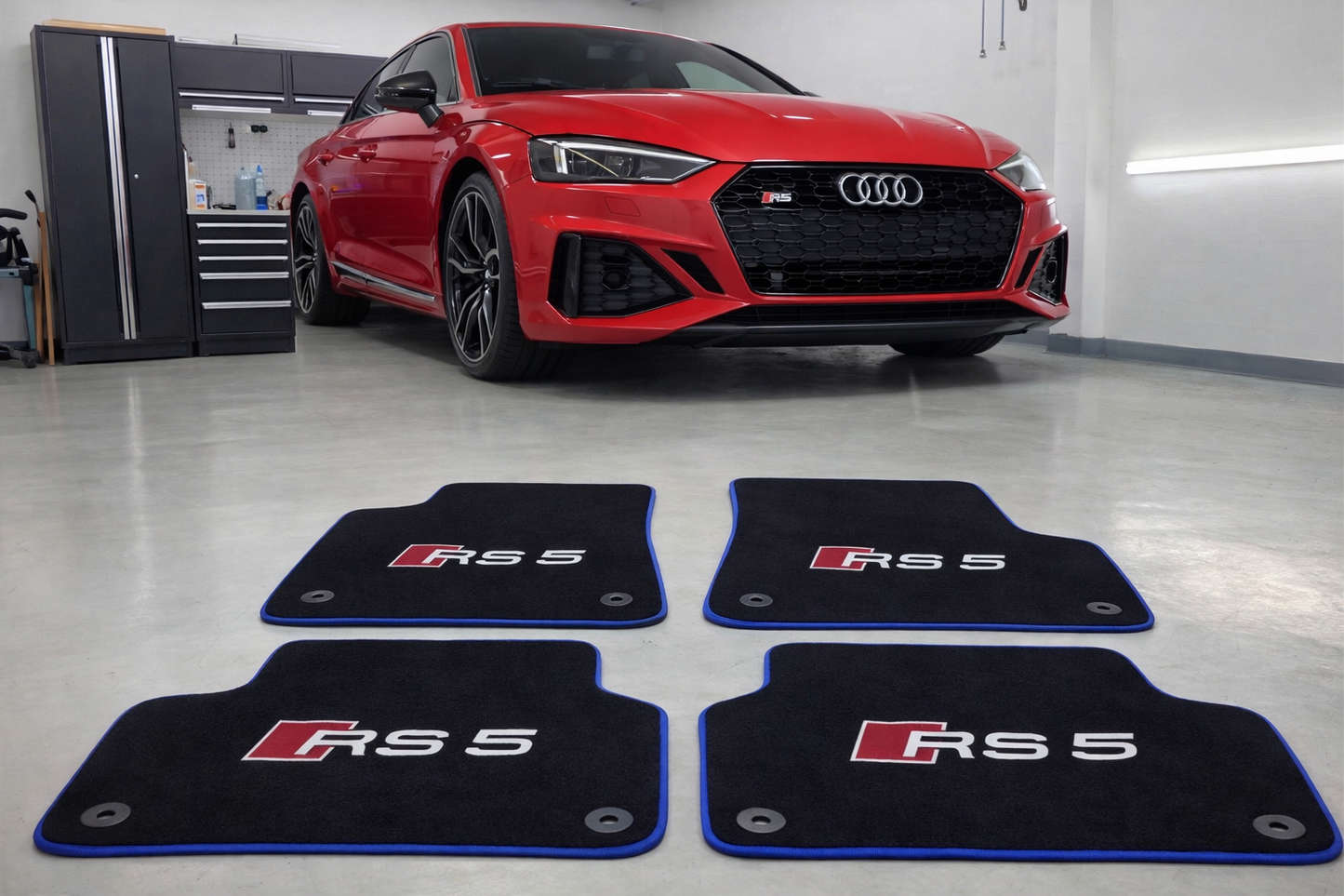 Fußmatten für Audi Serie RS3 RS4 RS5 RS6 RS7 Auto Fußmatten maßgefertigt für alle Audi Modelle, Teppich Innenraumschutz