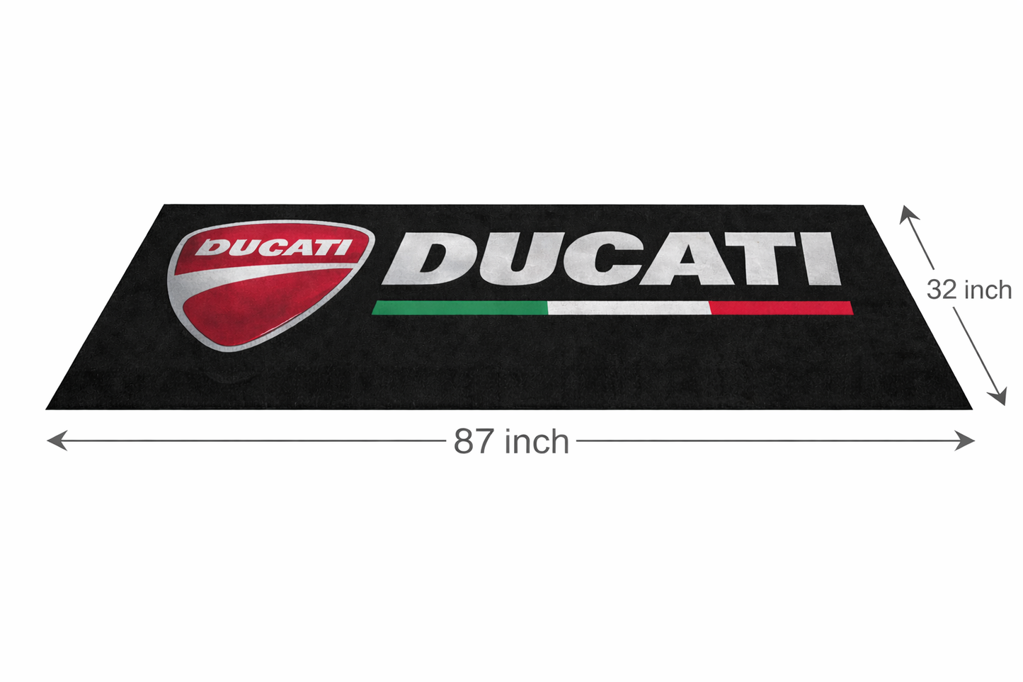 Ducati Motorrad Teppich 75x220 cm Garage Teppich Motorrad Display Rug Werkstatt Dekor