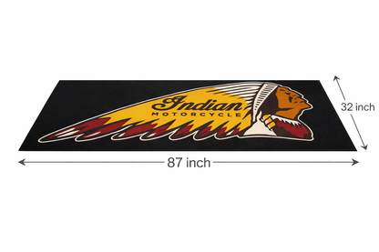 Indian Motorrad Teppich 75x220 cm Garage Teppich Motorrad Display Rug Werkstatt Dekor