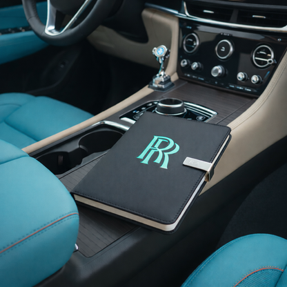 Exklusives Tagebuch Notizbuch mit Rolls Royce Logo Personalisierbaren Initialen
