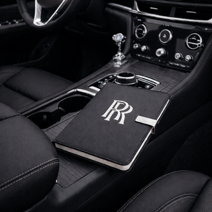 Exklusives Tagebuch Notizbuch mit Rolls Royce Logo Personalisierbaren Initialen