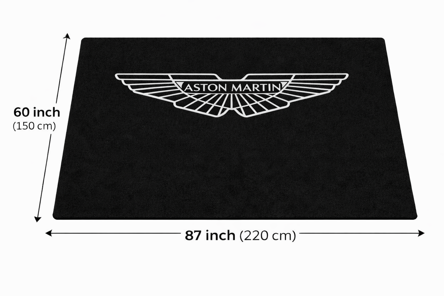 Aston Martin Garagen Teppich 150x220 cm Luxus Auto Teppich Garage Wohnzimmer Showroom Rug