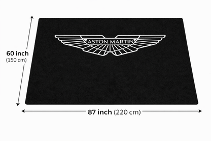 Aston Martin Garagen Teppich 150x220 cm Luxus Auto Teppich Garage Wohnzimmer Showroom Rug