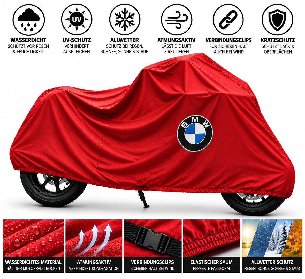 BMW Motorrad Outdoor Schutzabdeckung Regen-, Sonne- & Staubschutz