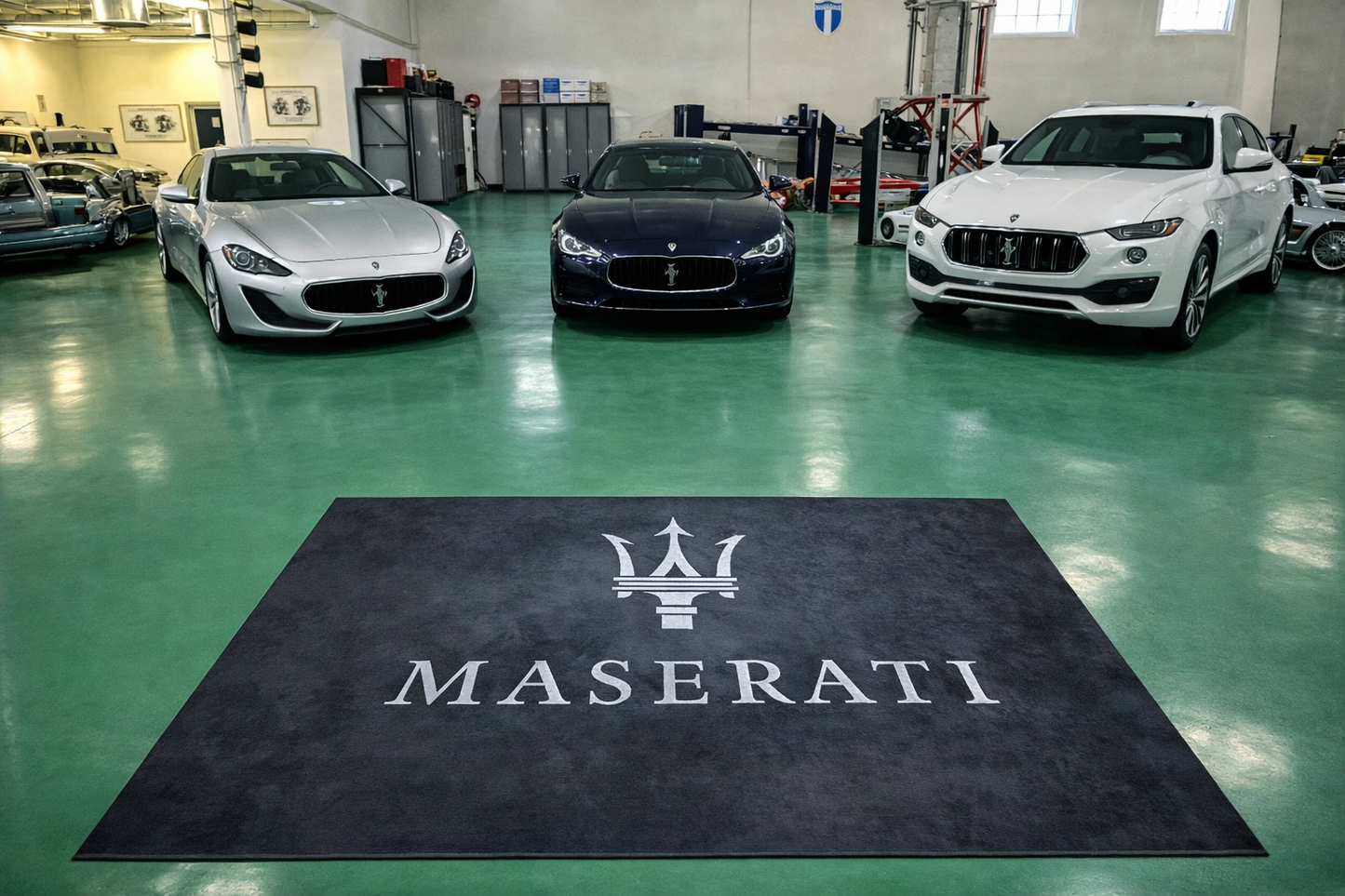 Maserati Luxury Teppich 150 × 220 CM Wohn, Garagen & Display Teppich