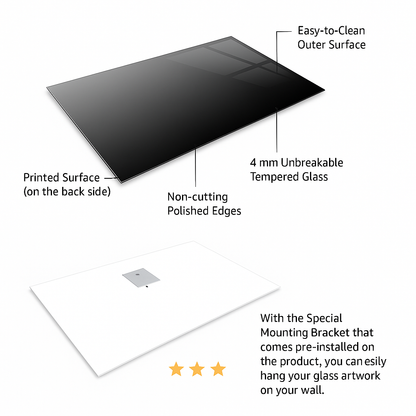 Rolls-Royce Bild aus Glas 50x50 cm mit SCHWARZEM RAHMEN