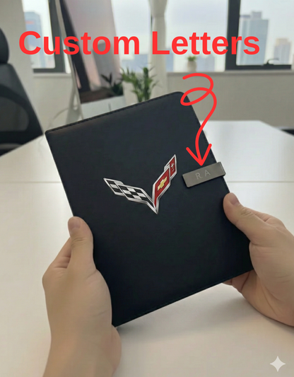 Corvette Tagebuch Notizbuch Personalisierbaren Initialen