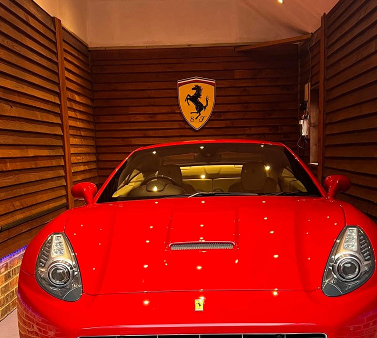 Ferrari Logo Wandschild für die Garage Deko Wandkunst