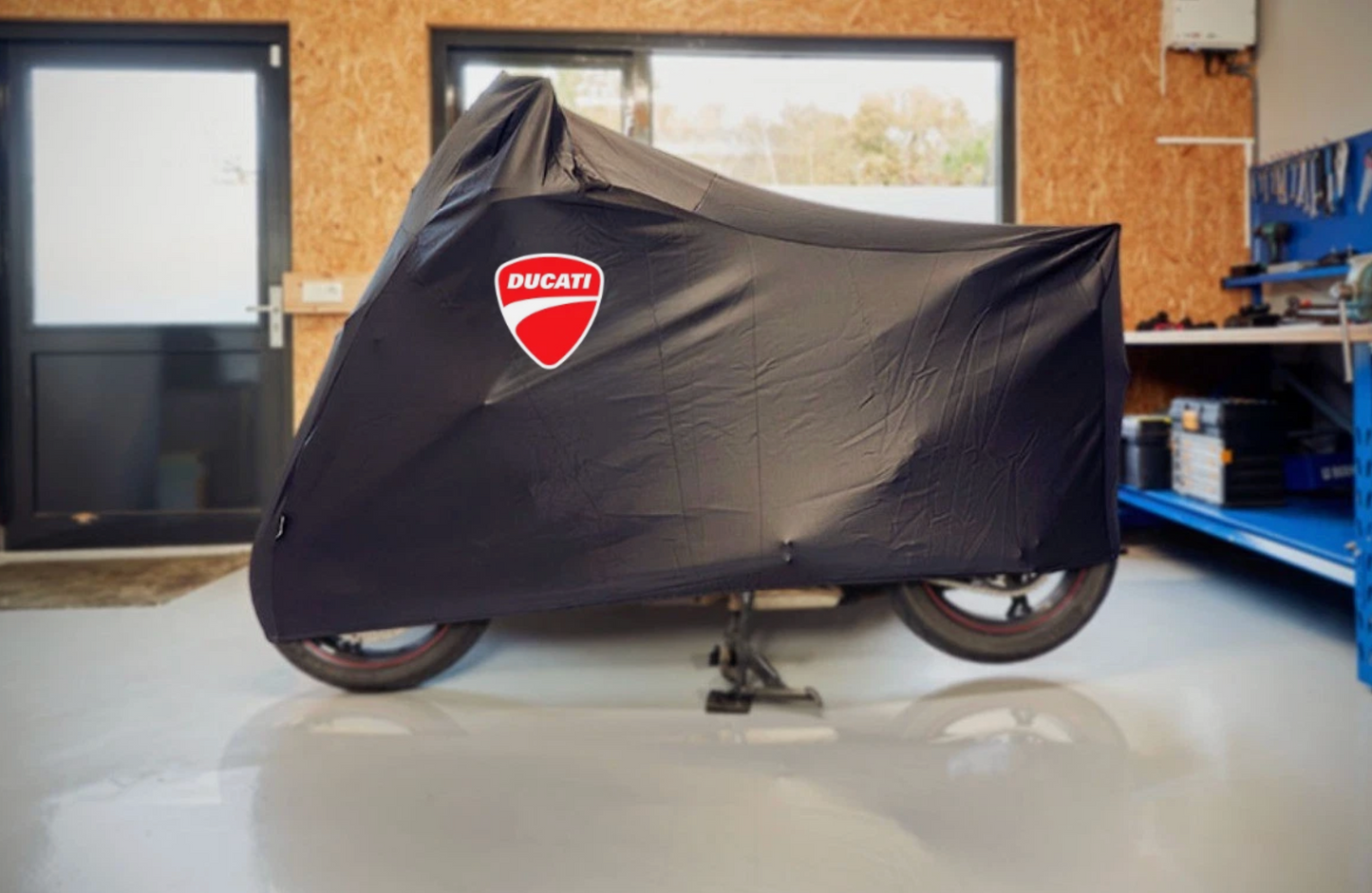 Ducati Motorrad Schutzabdeckung für den Außenbereich – Widerstandsfähig gegen Regen, Sonne & Staub