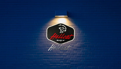 Hellcat Logo Wandschild für die Garage Deko Wandkunst
