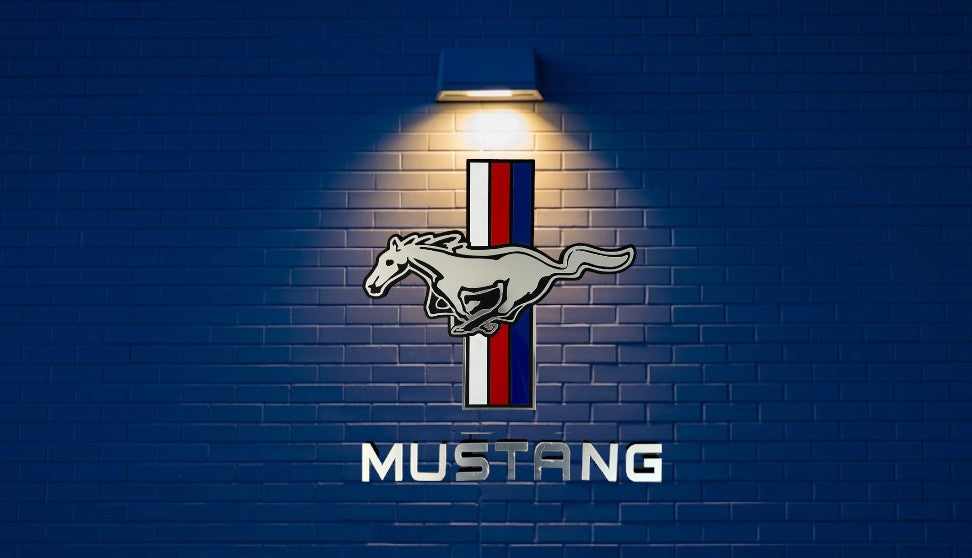 Mustang Logo Wandschild für die Garage Deko Wandkunst