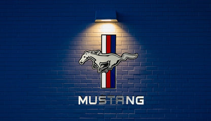 Mustang Logo Wandschild für die Garage Deko Wandkunst