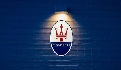 Maserati Logo Wandschild für die Garage Deko Wandkunst