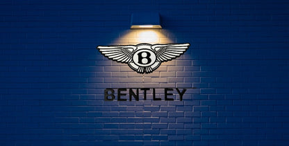 Bentley Logo Wandschild für die Garage Deko Wandkunst