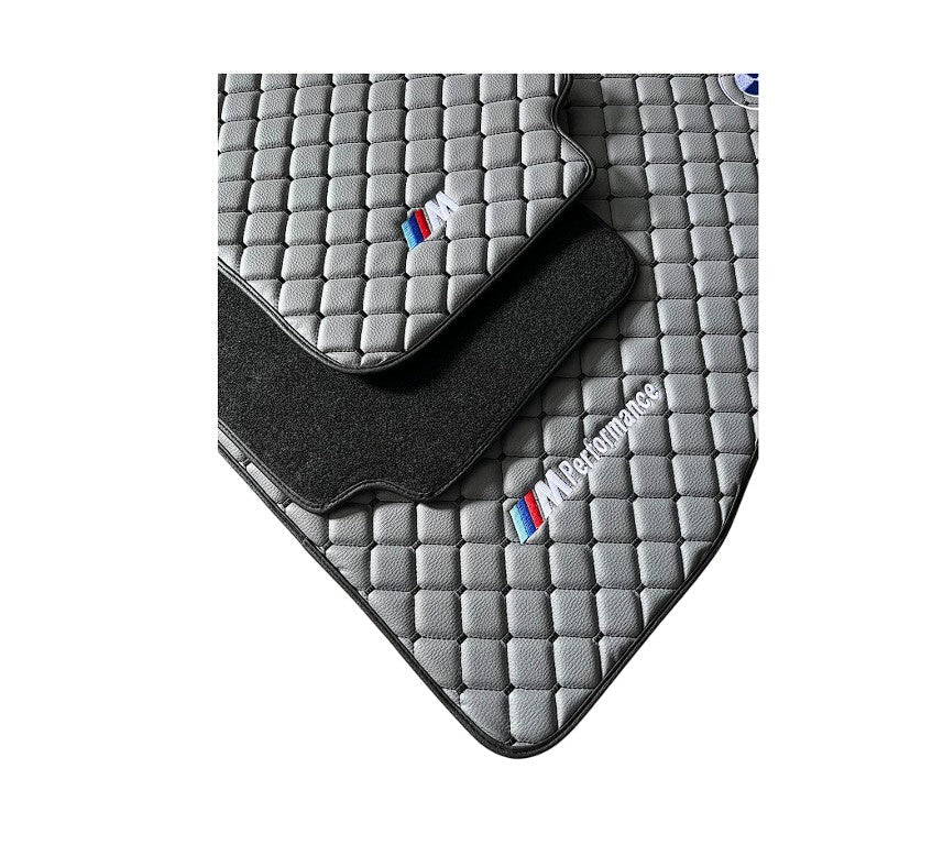 For BMW M Performance Leder Fußmatten Maßgeschneidert