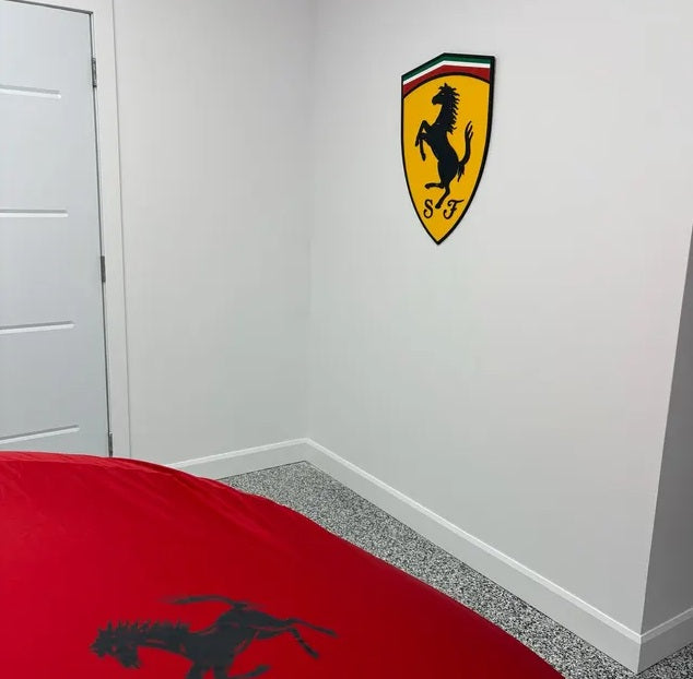 Ferrari Logo Wandschild für die Garage Deko Wandkunst