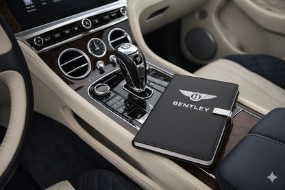 Exklusives Tagebuch Notizbuch mit Bentley Logo Personalisierbaren Initialen