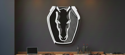 Mustang Dark Horse Logo Wandschild für die Garage Deko Wandkunst
