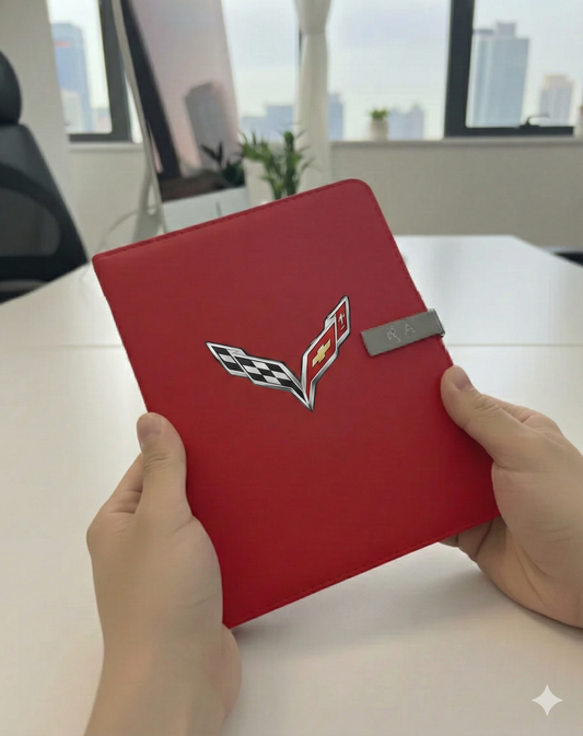 Corvette Tagebuch Notizbuch Personalisierbaren Initialen