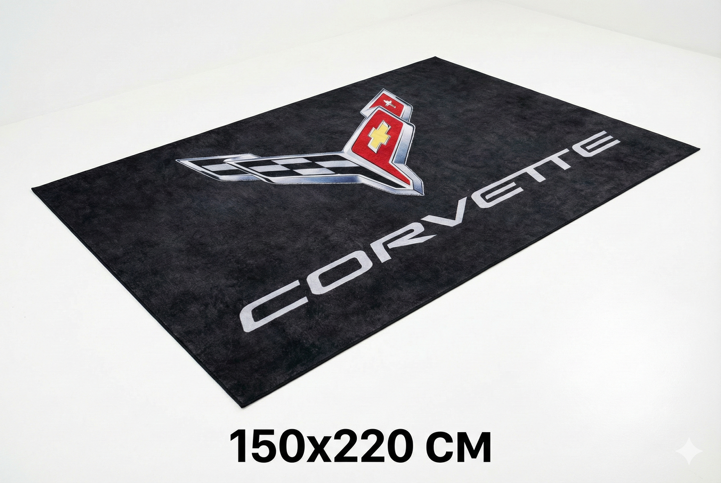 Corvette Garagen Teppich 150x220 cm Luxus Auto Teppich Garage Wohnzimmer Showroom Rug